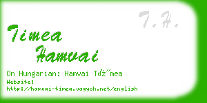 timea hamvai business card